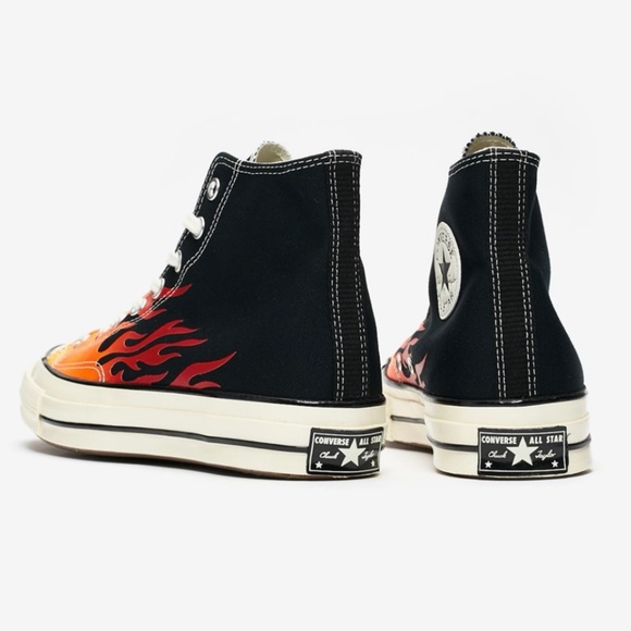 Converse Chuck 70 High Flames Fire Black Red Orange size 5.5 NEW Chuck Taylor - Picture 5 of 7